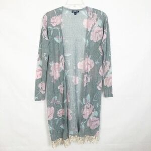 Freshman Open Front Floral Cardigan Size XS